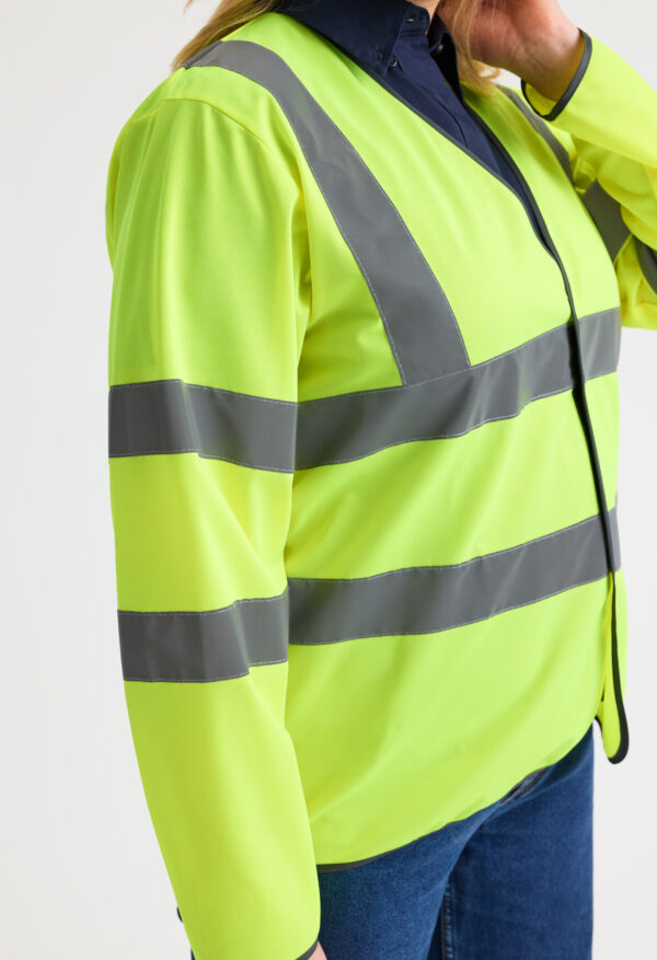 UC802_W_1703 Uneek UC802 Long Sleeve Hi Vis Safety Waistcoat 120 GSM