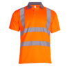 UC808-Orange-Front • Uneek UC808 Hi Vis Short Sleeve Polo Shirt Safety workwear 175 GSM