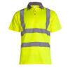 UC808-Yellow-Front • Uneek UC808 Hi Vis Short Sleeve Polo Shirt Safety workwear 175 GSM