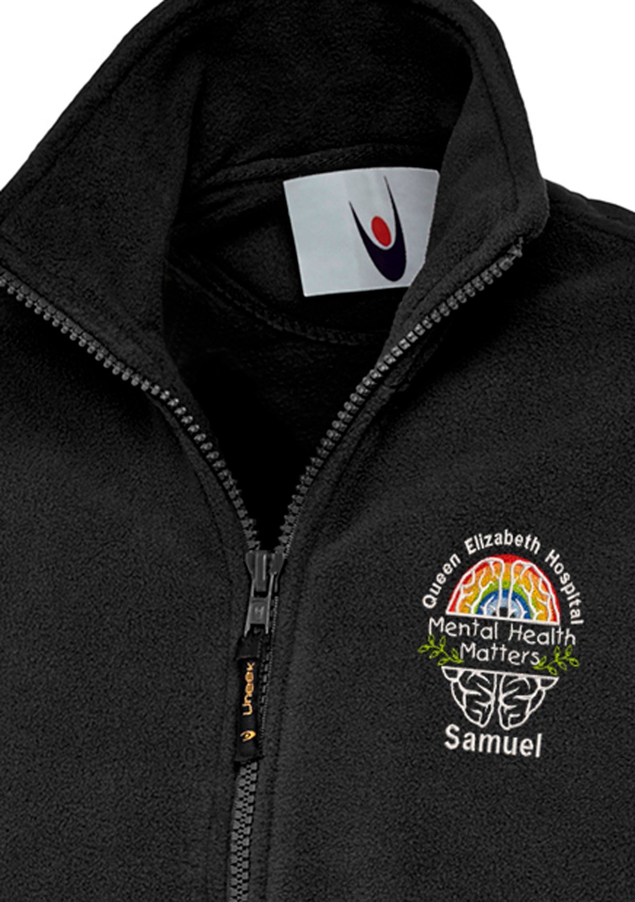 Personalized NHS Rainbow Fleece Jacket – Mental Health Staff Unisex Fit