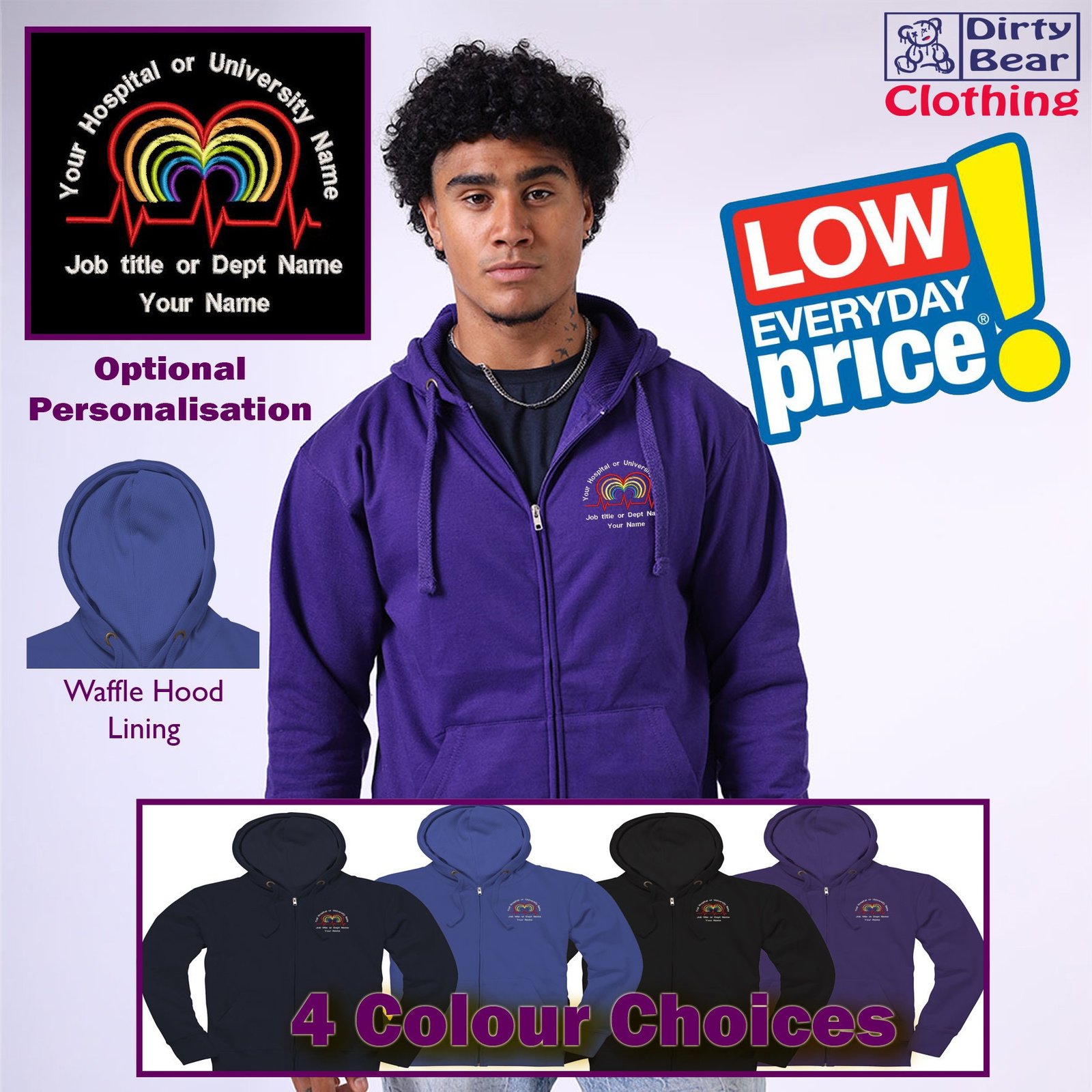 il_fullxfull.5937919594_1q2u.jpg NHS Rainbow Heartbeat Hoodie –NHS Rainbow jacket - Embroidered Medical Staff Zip-Up hoodie - Personalized embroidered text