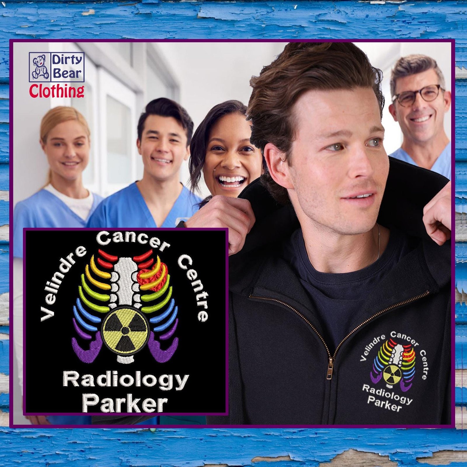 il_fullxfull.6653079951_bcnz.jpg Embroidered Radiology Zip Hoodie, Rainbow Chest X-ray Design, NHS Medical Staff Apparel