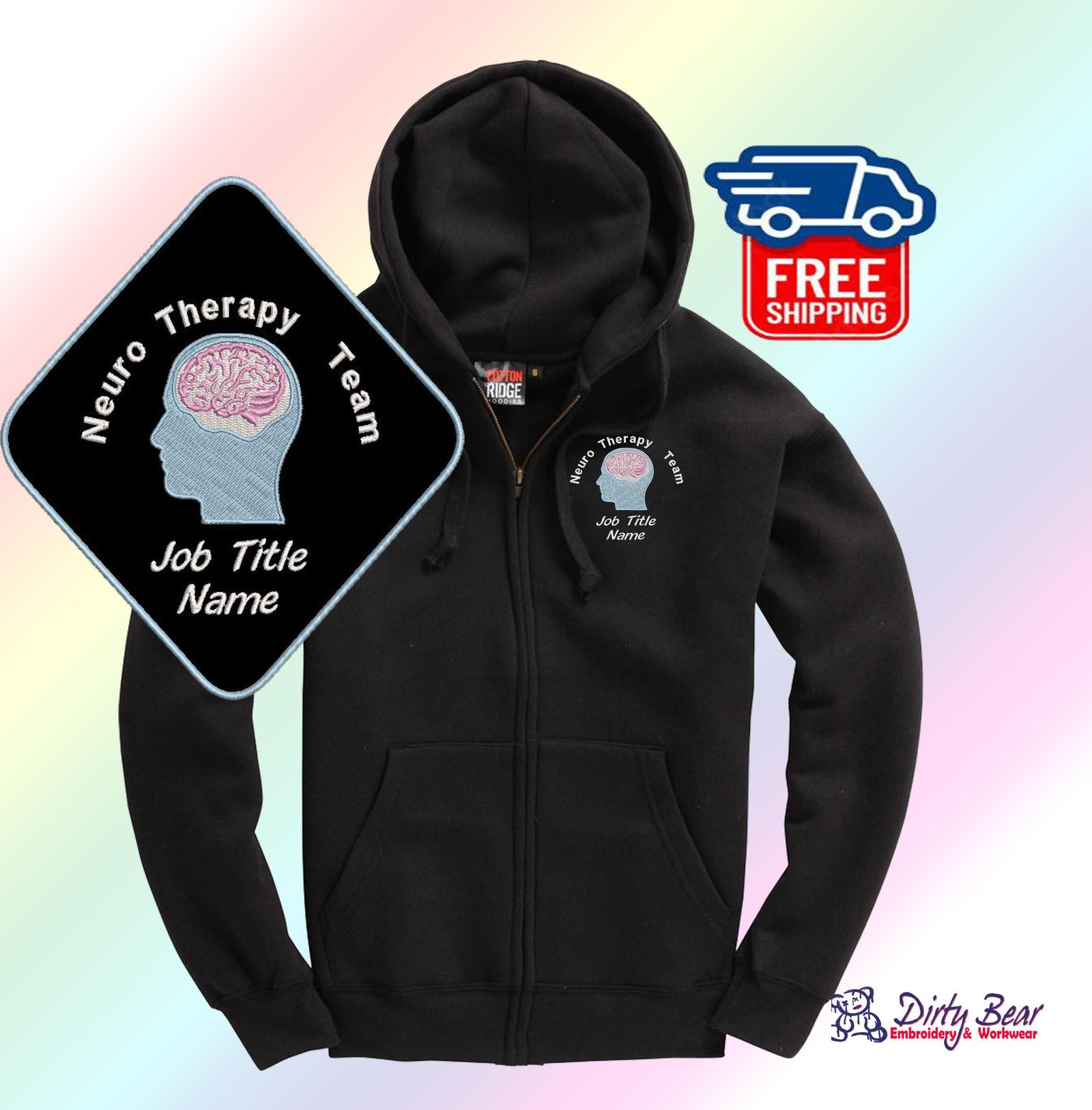 il_fullxfull.7028431476_7nj1.jpg Embroidered Neuro Mental Health Full Zip Hoodie - Personalized NHS Gift