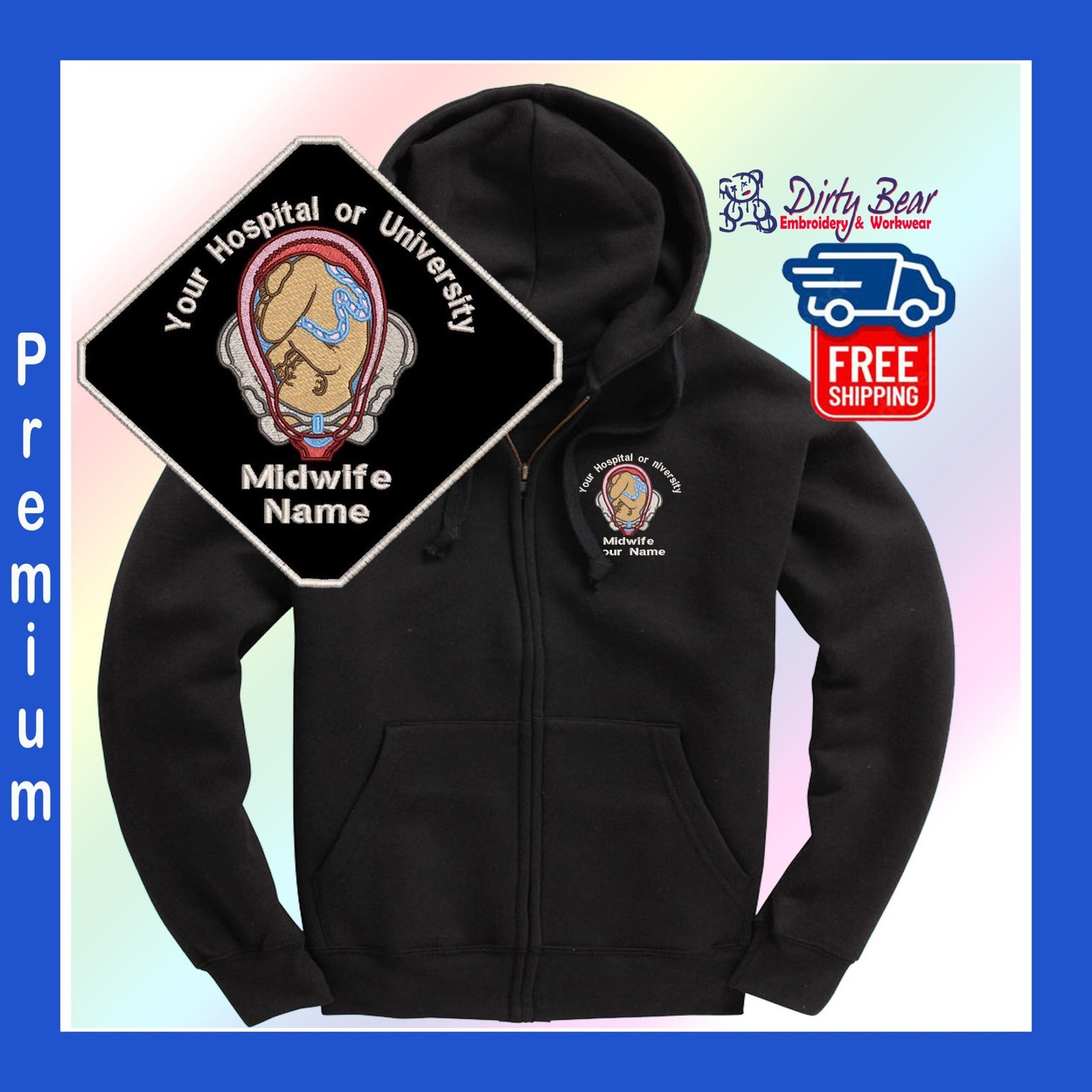 il_fullxfull.7352581638_cl7d.jpg Embroidered Midwife Hoodie: Baby in Womb Design, Personalized NHS Staff Gift